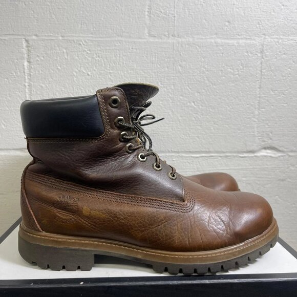 Timberland Premium 45th Anniversary 6" Brown Leather Ankle Boots Men's Size 9 M - Picture 3 of 13